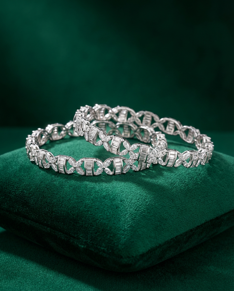 Infinity Diamond Link Bangle