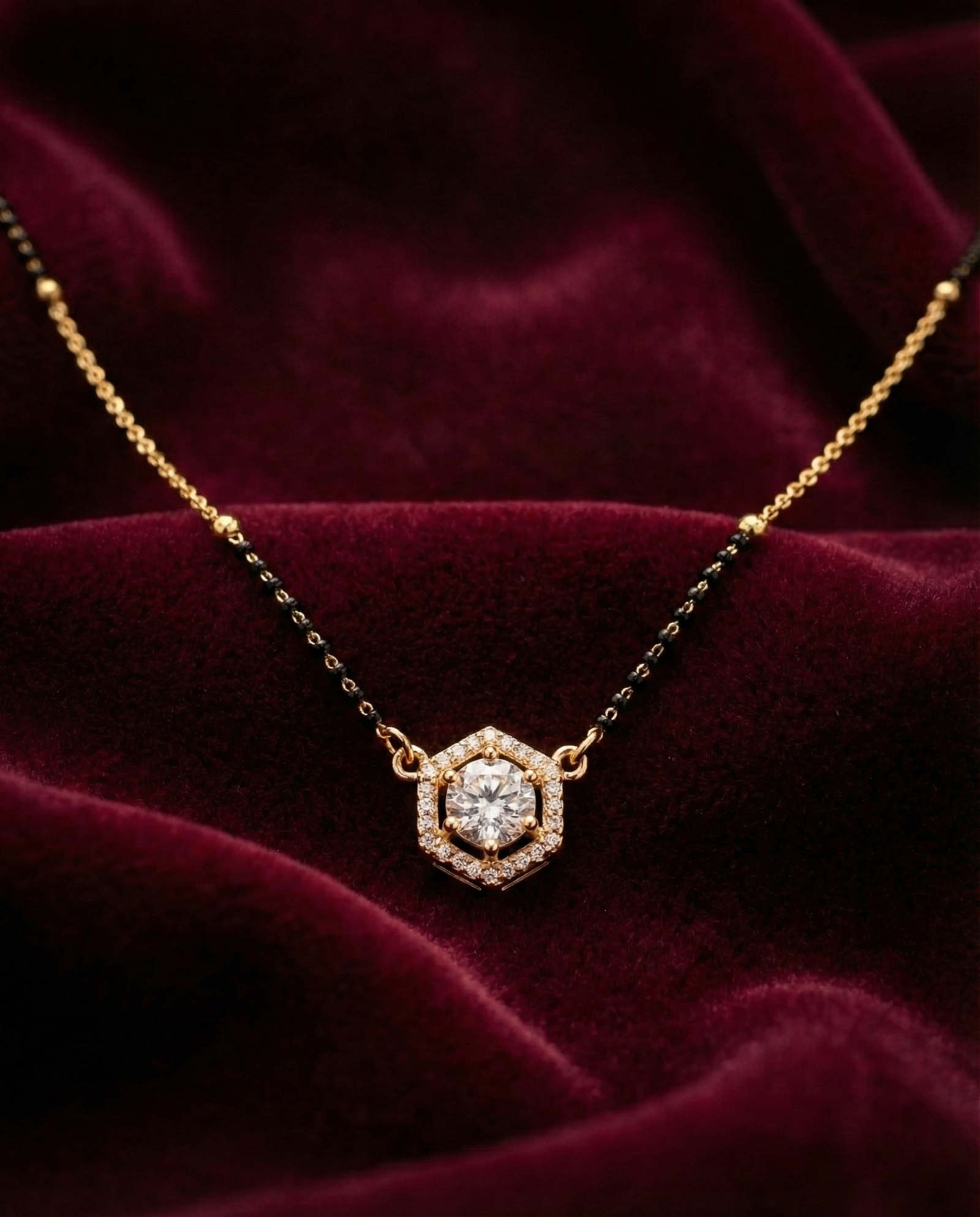 Hexagon Diamond Mangalsutra