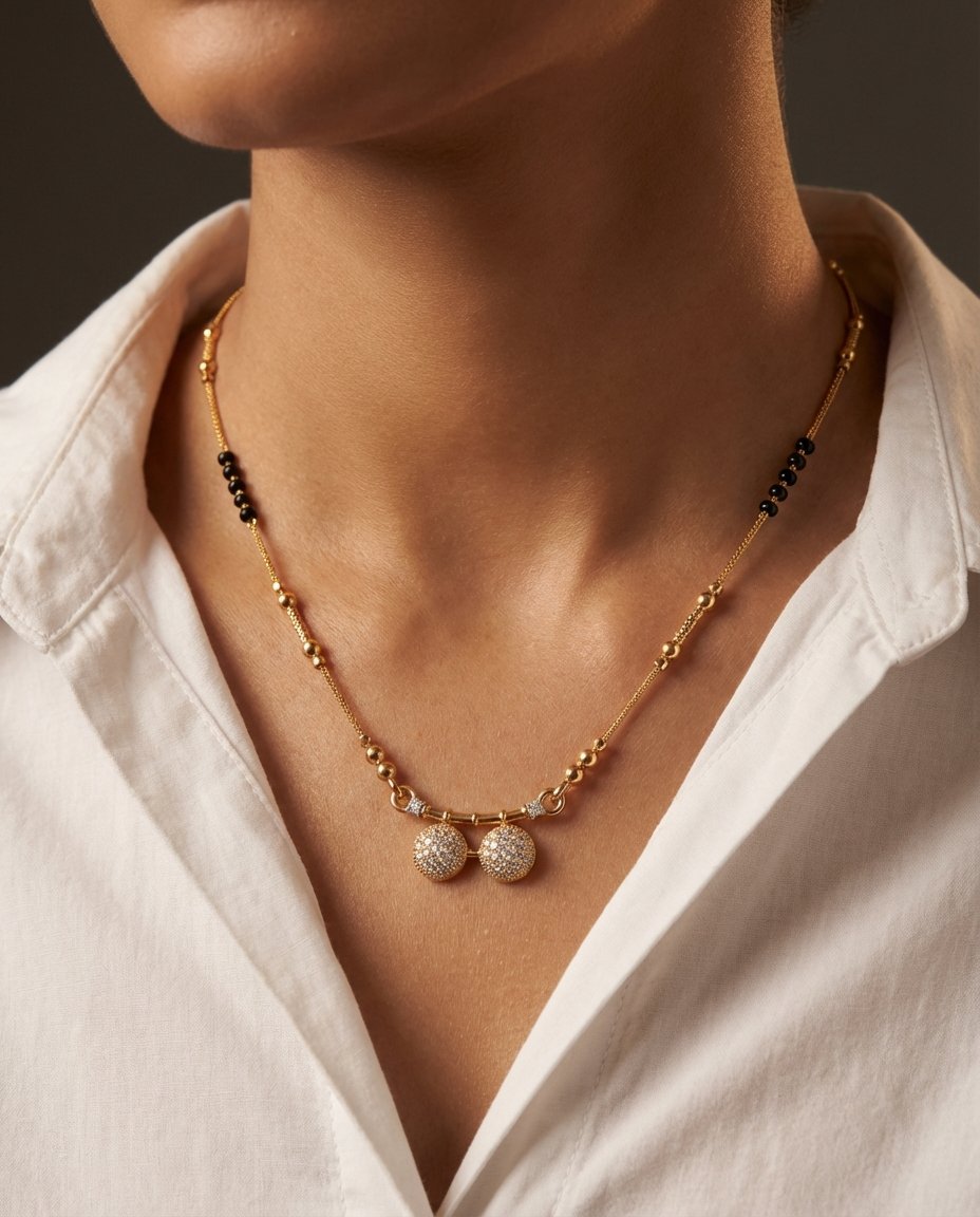 Dual Disc Diamond Mangalsutra