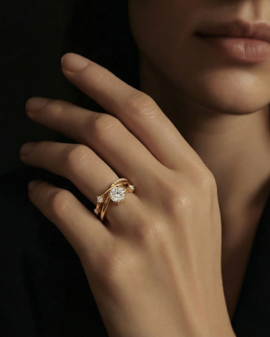 Classic Solitaire Diamond Adjustable Ring