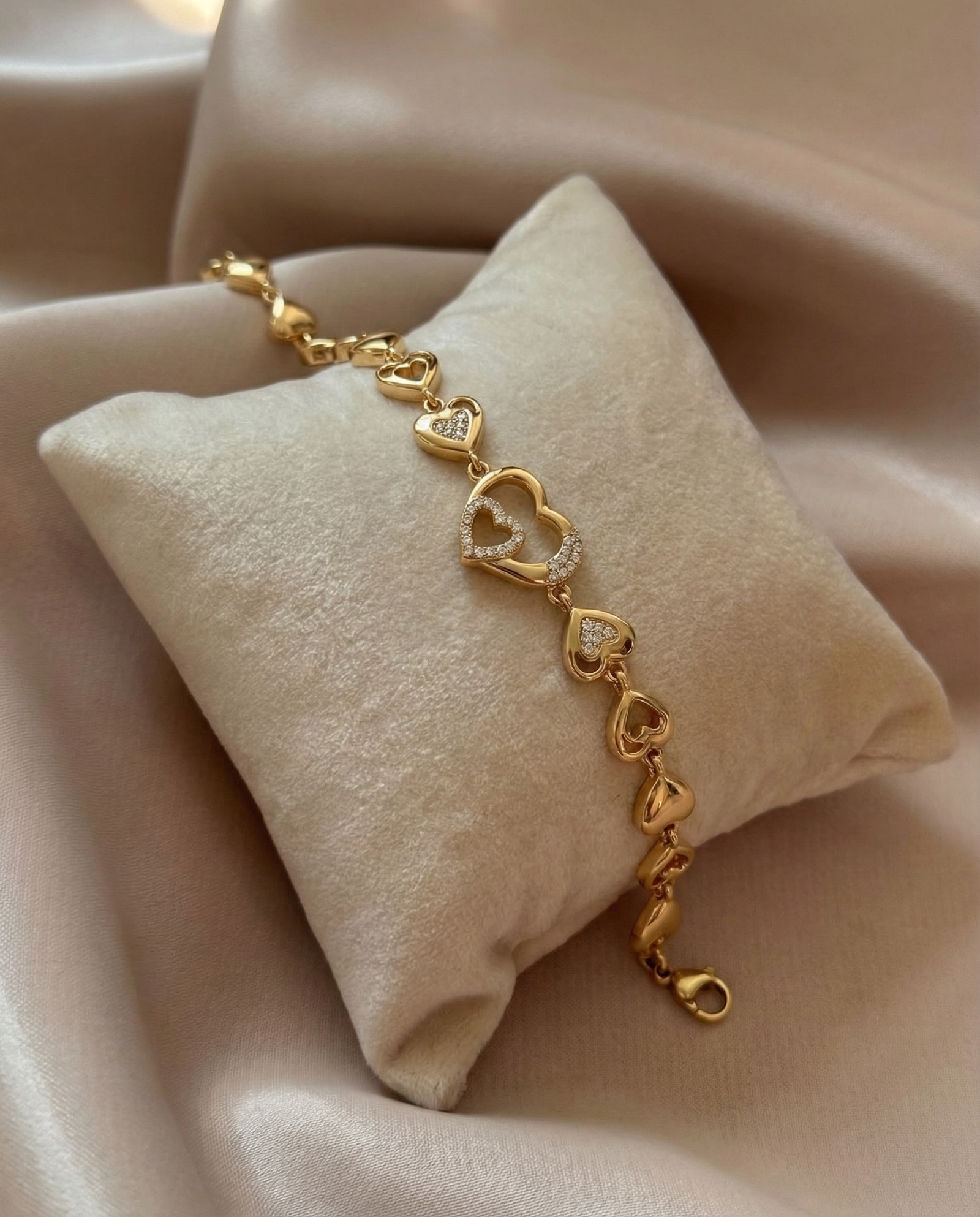 Romantic Heart Link Loose Bracelet