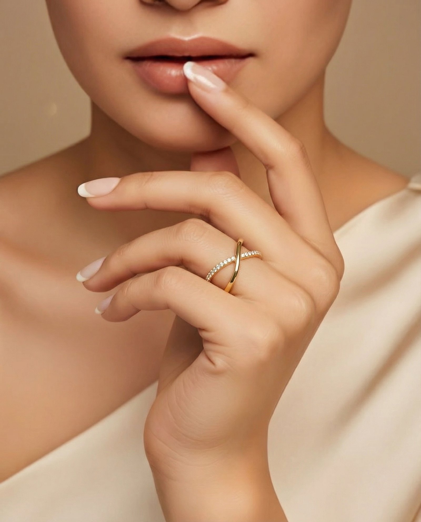 Infinity Wrap Diamond Adjustable Ring