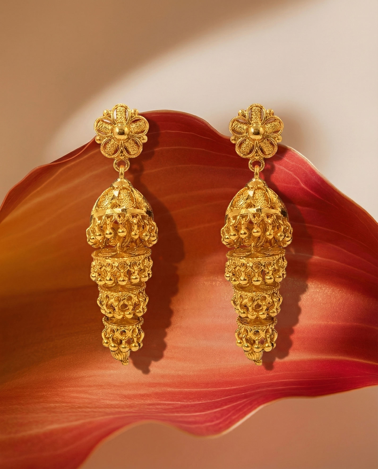 Traditional Gold Plated Jhumka Earrings