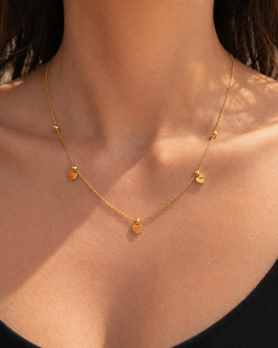 Golden Heart Whisper Necklace