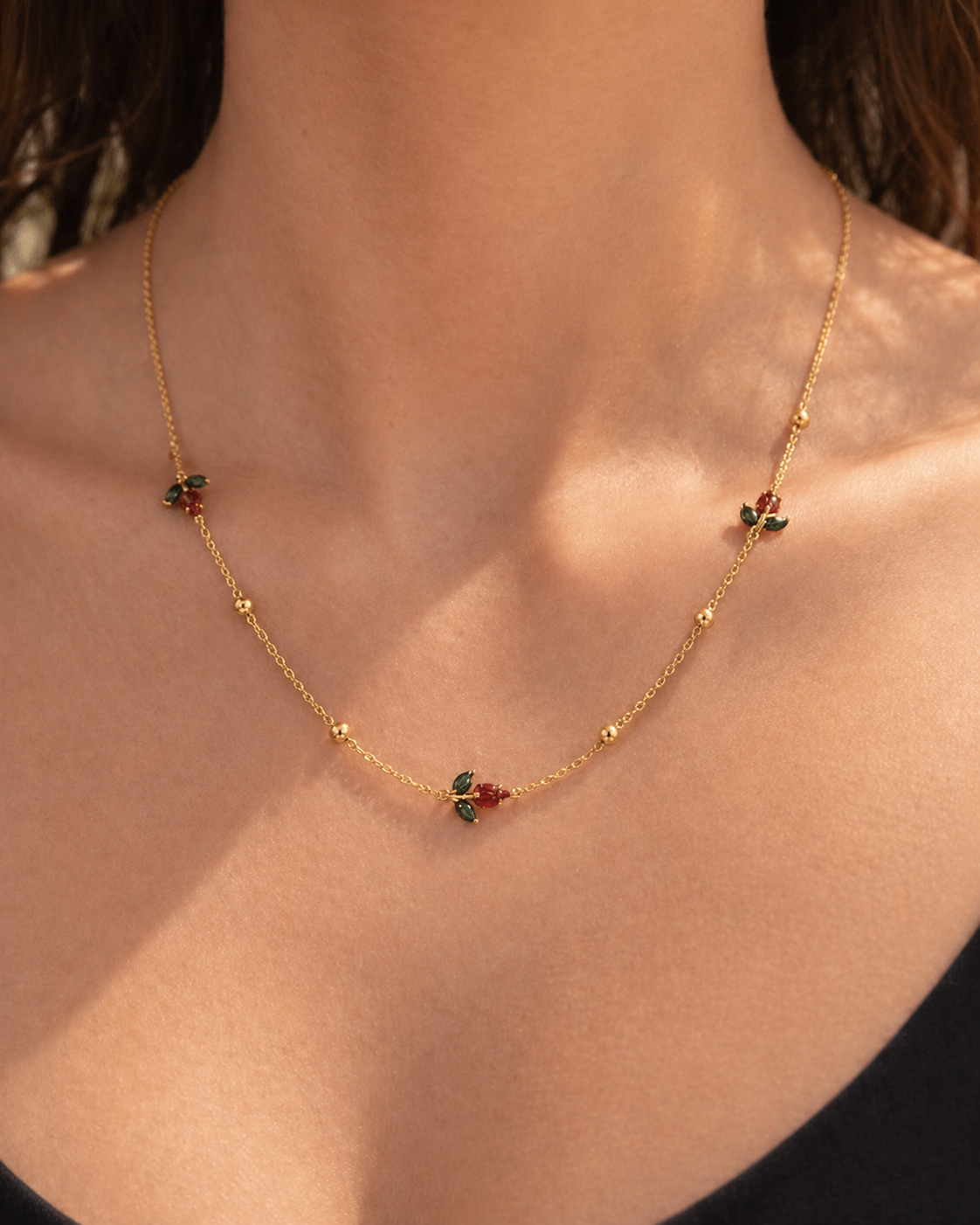 Rosé Bloom Station Necklace
