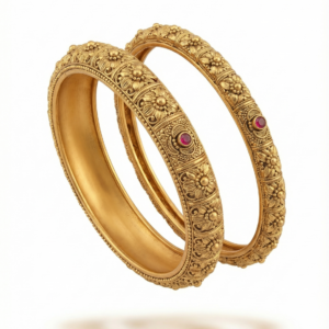Antique Floral Bangle Set