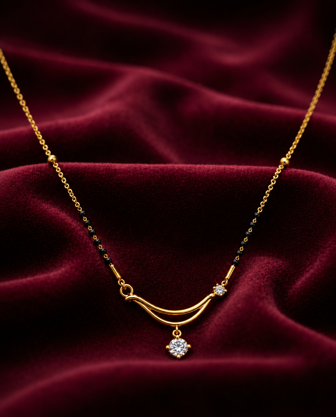 Minimalist Diamond Accent Mini Mangalsutra