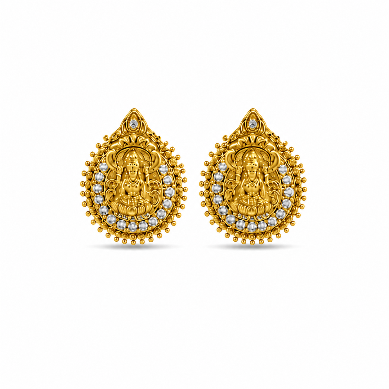 Lakshmi Ruby Temple Necklace Set