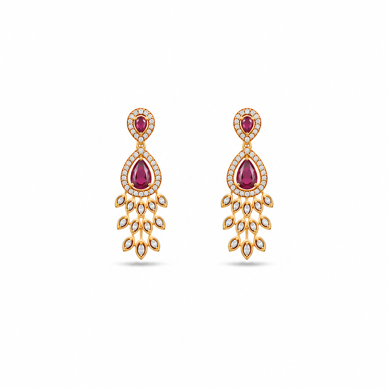Ruby Elegance Diamond Necklace Set