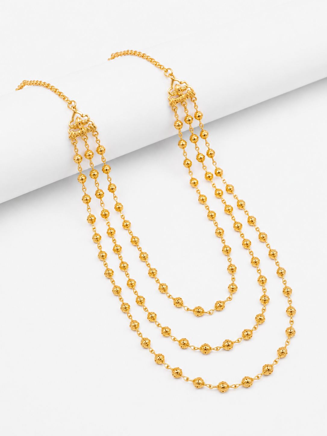 Swarna Cascade Layered Gold Necklace