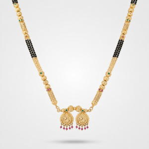 Traditional Peacock Twin Pendant Gold Mangalsutra