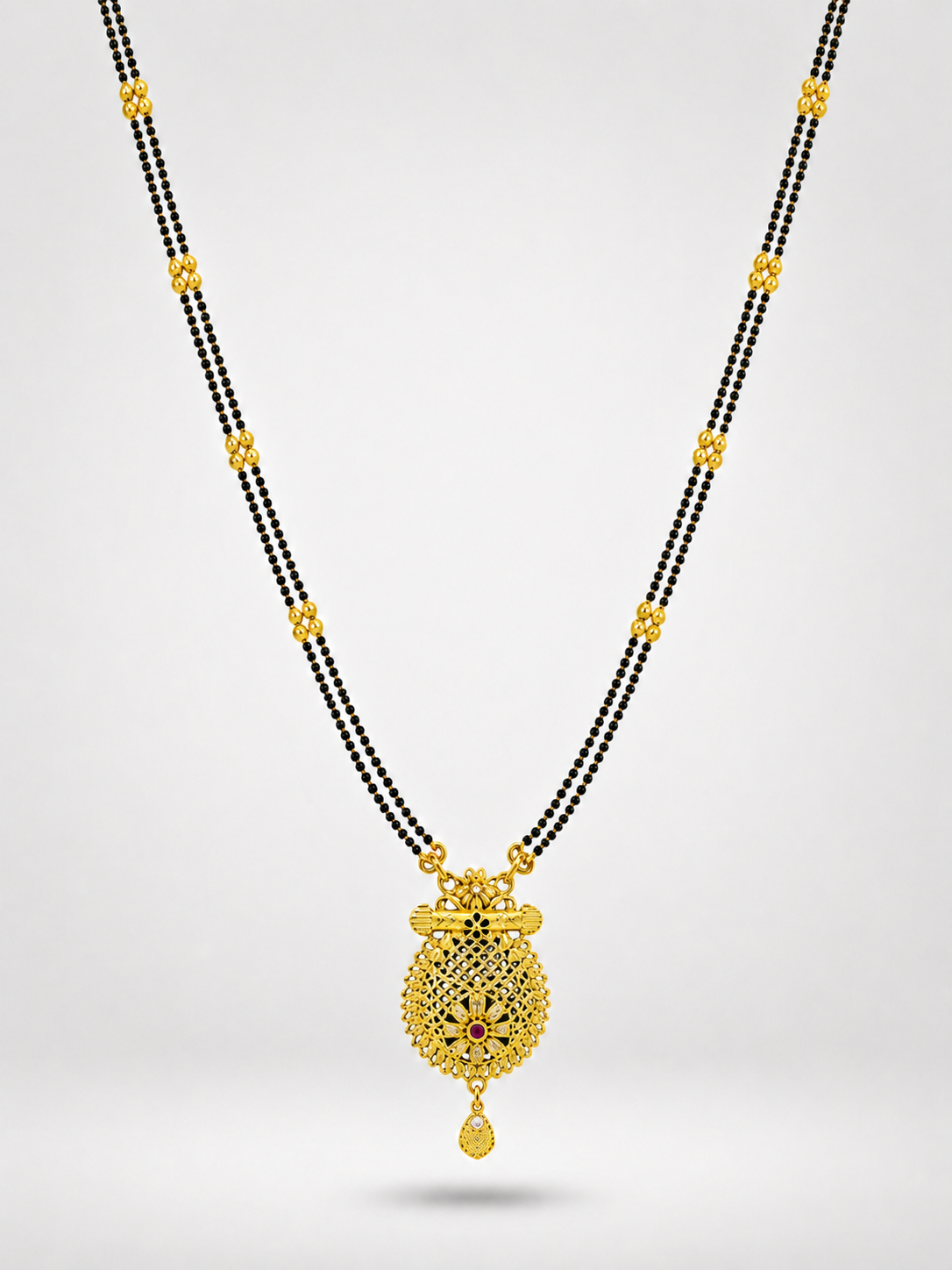 Vintage Filigree Gold Mangalsutra Set