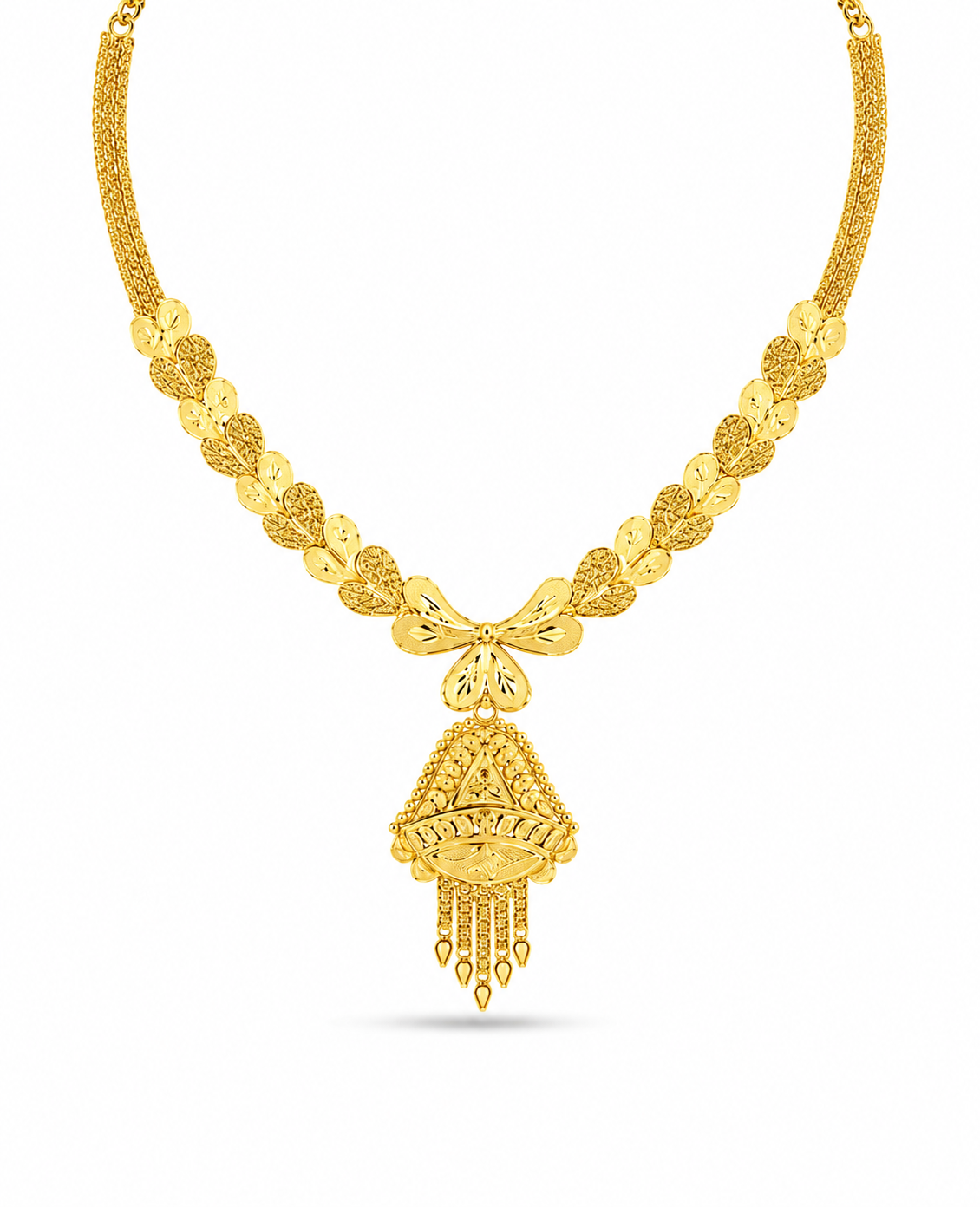Leaf Elegance Gold Mangalsutra Set