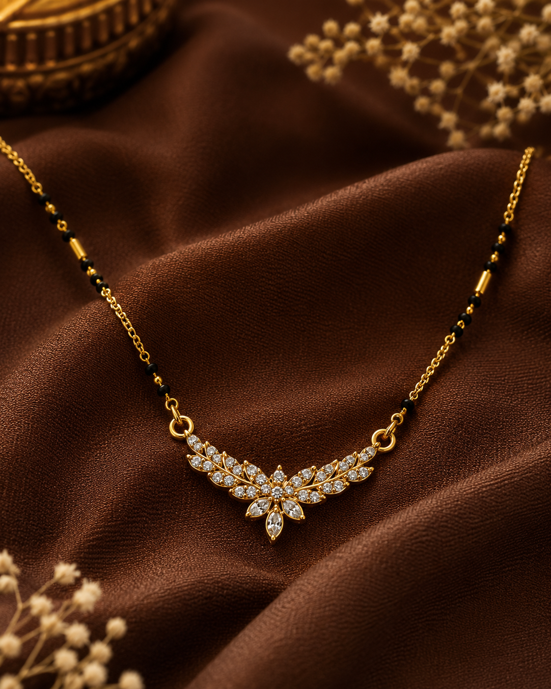 Diamond Leaf Vine Mini Mangalsutra